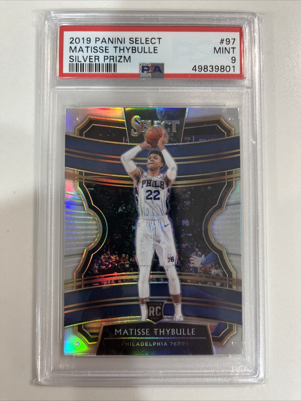 2019-20 Select Matisse Thybulle Concourse Silver Prizm Rookie RC #97 PSA 9