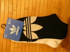ADIDAS 6-PACK MEN'S NO-SHOW GRAY/WHITE/BLACK SOCKS SIZE 6-12 NEW