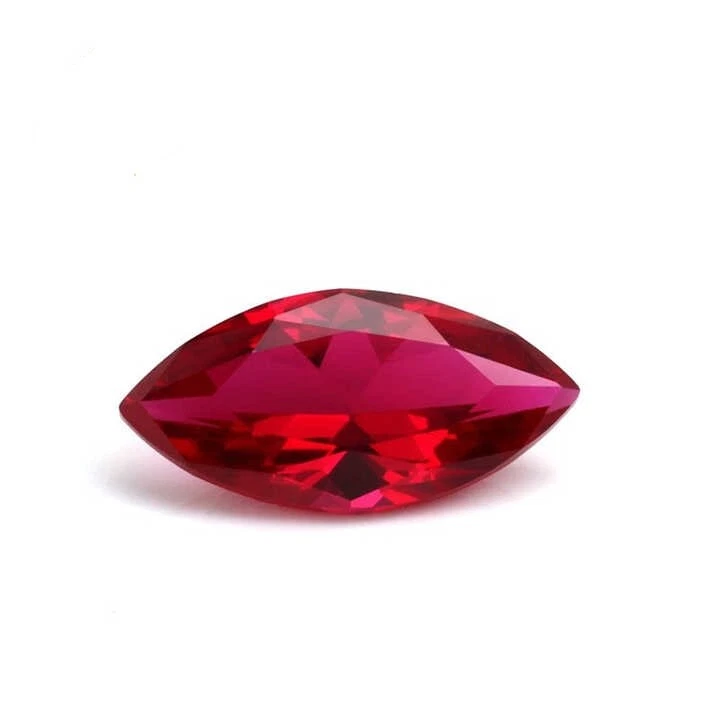 Synthetic Red Ruby Marquise 5x10mm To 7x14mm Faceted Loose Gemstone Calibrated - Image 2 of 4