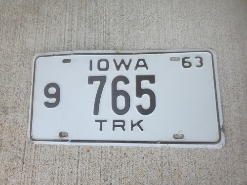 Targa in metallo iowa 1963 camion 9 765 Bremer County  - Foto 9 di 10