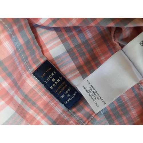 Lucky Brand Men Large Saturday Stretch Long Sleeve Multi-Color Button Shirt - Picture 5 of 6