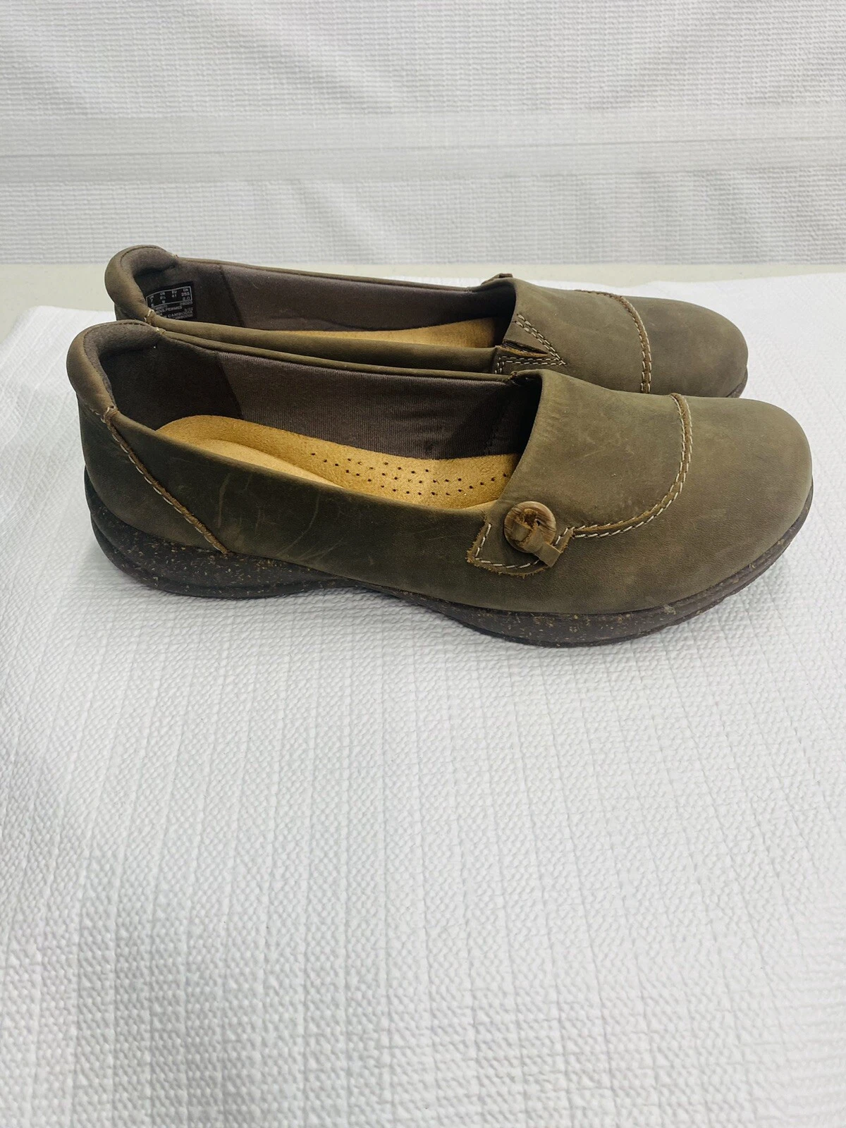 Mocassino mocassino Clarks Collection donna 9 5 Roseville Sky Comfort marrone scamosciato