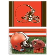TWO (2) CLEVELAND BROWNS 2" X 3"  METAL MAGNETS FROM WINCRAFT