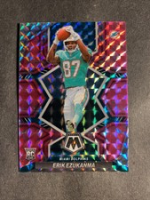 2022 Panini Mosaic Pink Camo Prizm #339 Erik Ezukanma Rookie Card Miami Dolphins. rookie card picture