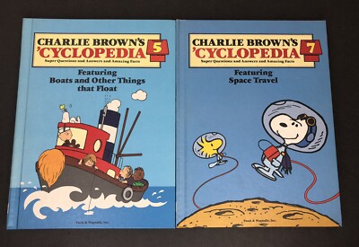 1980 Charlie Brown's 'Cyclopedia Book Set 8 Volumes 1,3,5,7