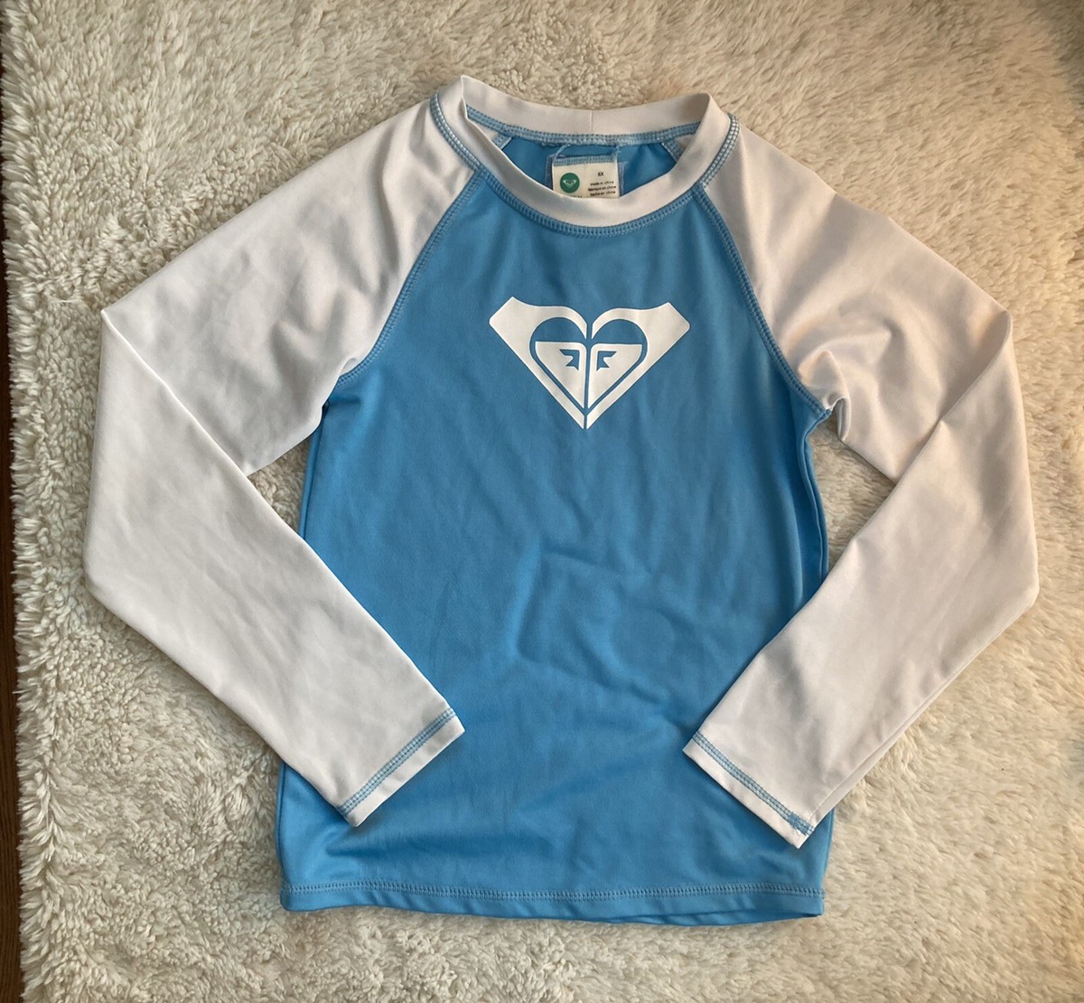 ラッシュガード ROXY Logo rash guard BRN RE21RS243 Roxy Logo Rashguard Long Sleeve Size 6x Blue/White | eBay