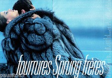 PUBLICITE ADVERTISING  046  1985  les fourrures Sprung Frères (2p)
