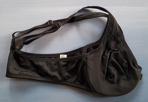 Wacoal BodySuede Underwire Bra Front Close 36B Black 85529 Unlined Racerback - Picture 5 of 10