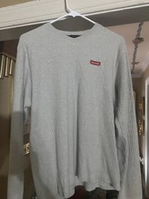 Abercrombie  Fitch Men  s Long Sleeve Gray Sweater Size L Crew Neck Muscle