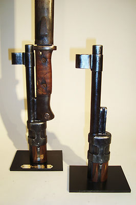 Stütze Aufsteller für Mauser K98 Bayo. mit gravierter Metallplatte