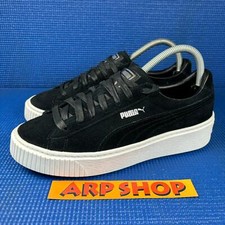    PUMA SUEDE PLATFORM Women s Size 8 Black White Comfort Shoes 362223 01