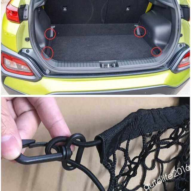 Accessories Trunk Rear Storage Cargo Luggage Net Kit For Hyundai Kona