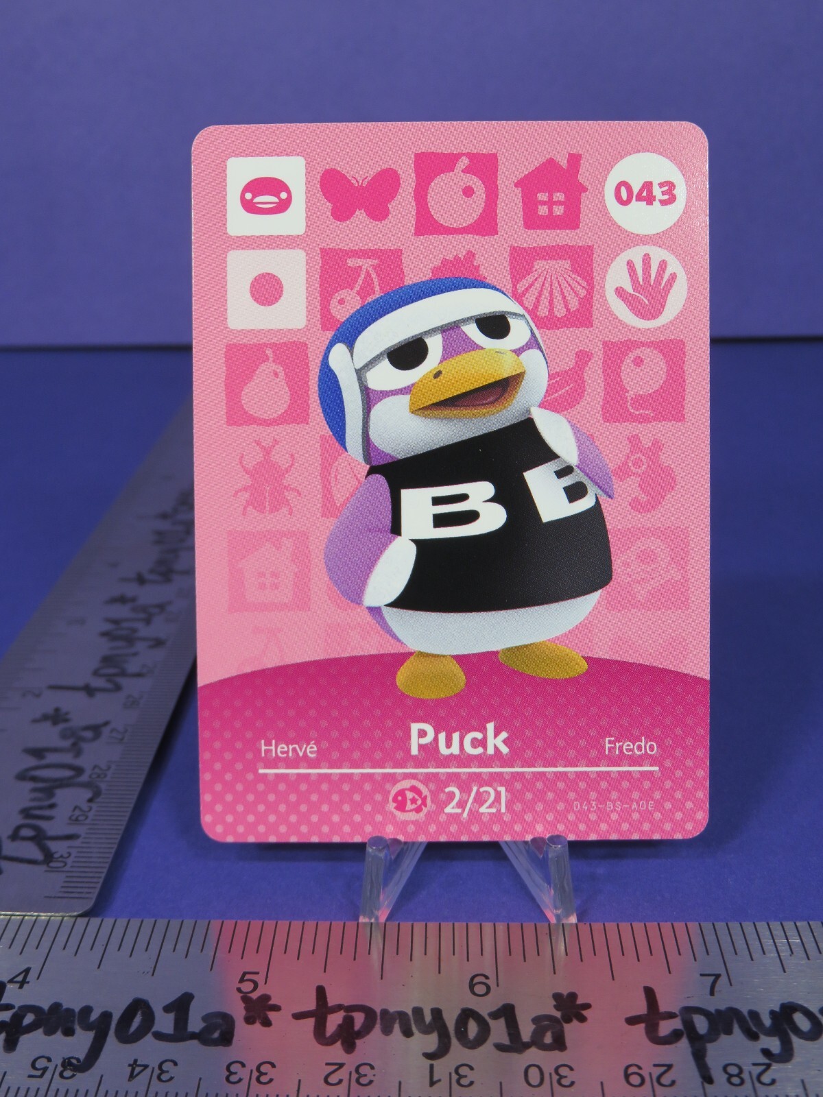 PUCK #043 Authentic US Pack Fresh Animal Crossing Series 1 Amiibo Card eSE
