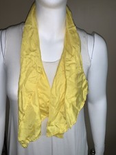 Vintage scarf bright yellow rectangle16 by 40 A209