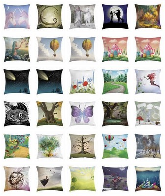 Colorful Fantasy Throw Pillow Cases Cushion Covers Home Decor 8 Sizes Ambesonne