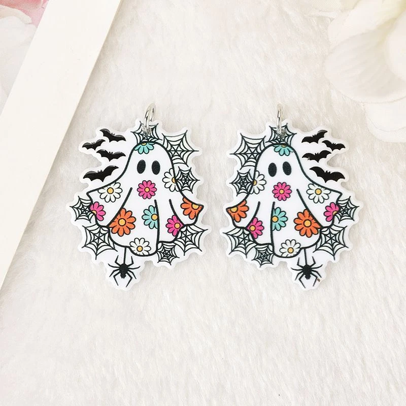 Halloween Coffee Acrylic Charms - Kawaii Ghost Pendants DIY Jewelry Making 6pcs - image 4 of 4