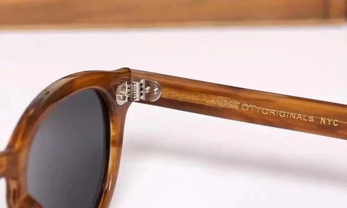 New MOSCOT LEMTOSH Sunglasses Men Round Brown Thin Edged Plate Sunglasses Women - Picture 7 of 14