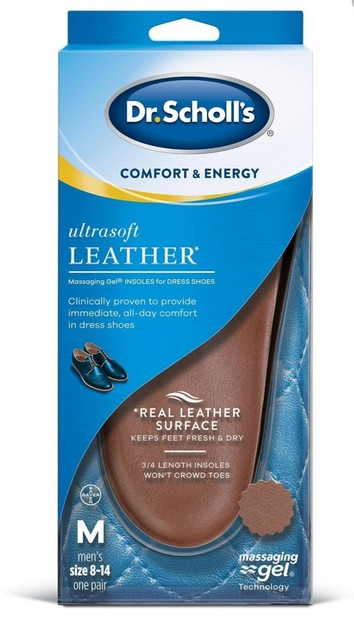 Dr Scholls Ultrasoft Leather Massaging Gel Insoles for ...