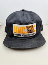 Vintage USA MADE K BRAND UMC AG Farm College Patch Trucker Hat Snapback Cap