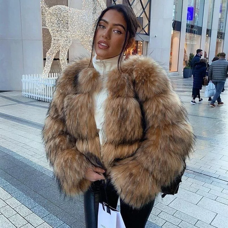 Women's short fur coat sale
