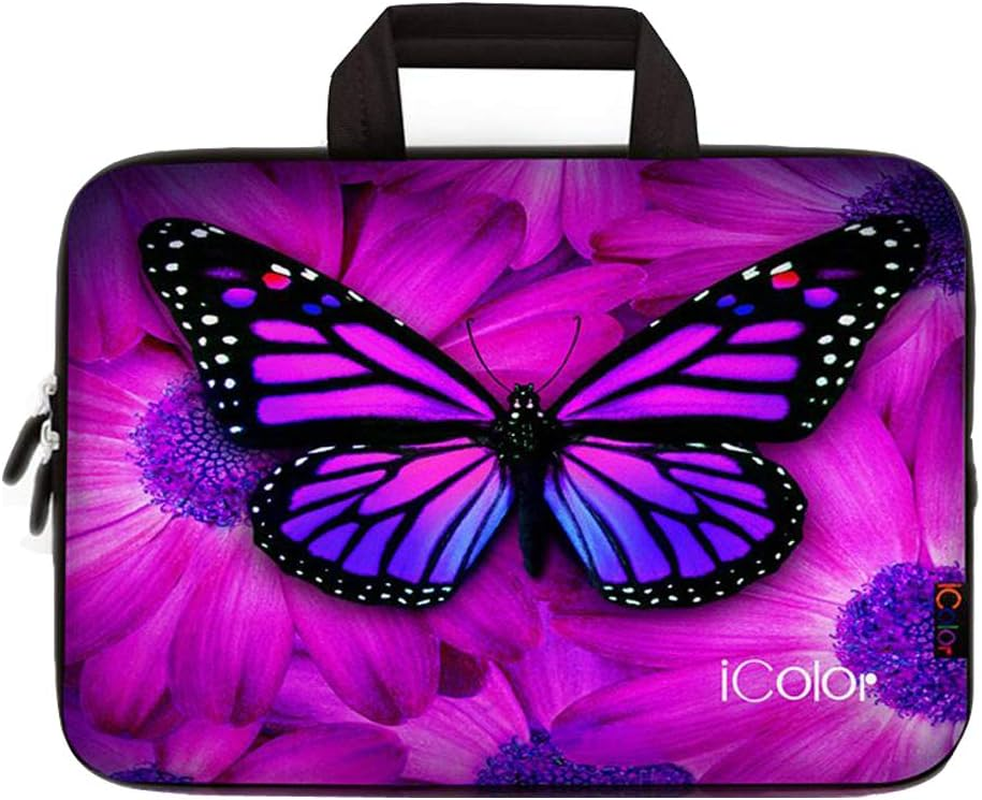 Butterfly Neoprene Sleeve Case with Handle for 15-15.6 Inch Laptop(Ihb15-005)