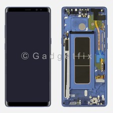 Blue OLED Display LCD Touch Screen Digitizer Frame For Samsung Galaxy Note 8 US