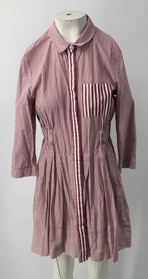 Bash Red White Stripe Shirt Dress sz 3/10