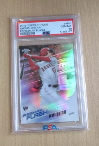 2018 Topps Chrome Shohei Ohtani Rookie RC Freshman Flash FF-1 PSA 10 GEM MINT