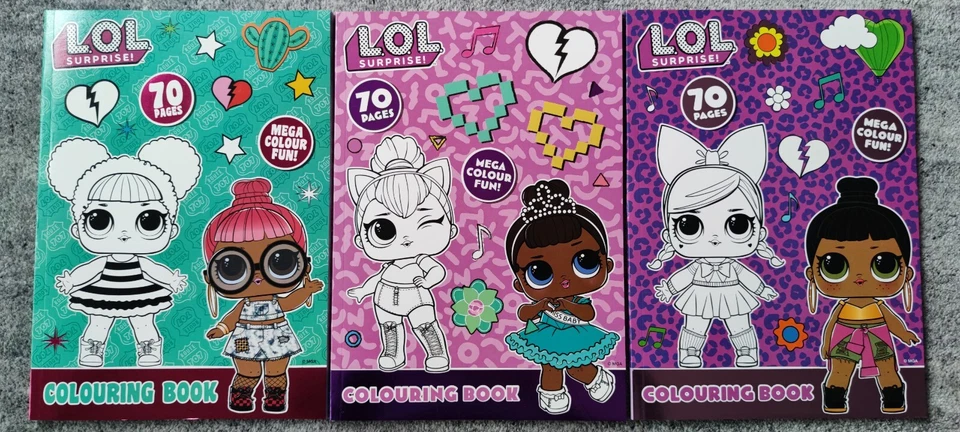 MARKENLOS L.O.L. Surprise Malbuch mit 70 Seiten, verschiedene Motive wählbar