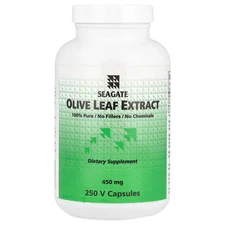 Seagate Olive Leaf Extract 450 mg 250 Veggie Caps Chemical-Free