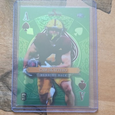Wild Card 2024 Card Draw Stacked Deck Cam Skattebo  1/3 ACE OF SPADES