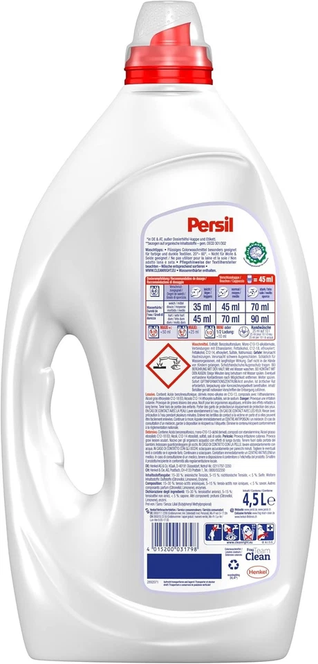 PERSIL Color Kraft-Gel Tiefenrein Waschmittel Flüssig (100 WL) 1x 4,5L - Bild 3 von 4