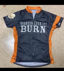Bourbon Country Burn Cycling Jersey Ride Bikes Drink Bourbon Womens XL