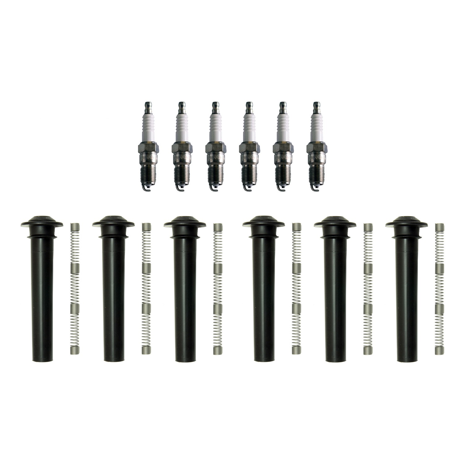 Denso 6 Standard Plugs  NGK Ignition Coil Boots Kit for Ford Escape Taurus 3.0L