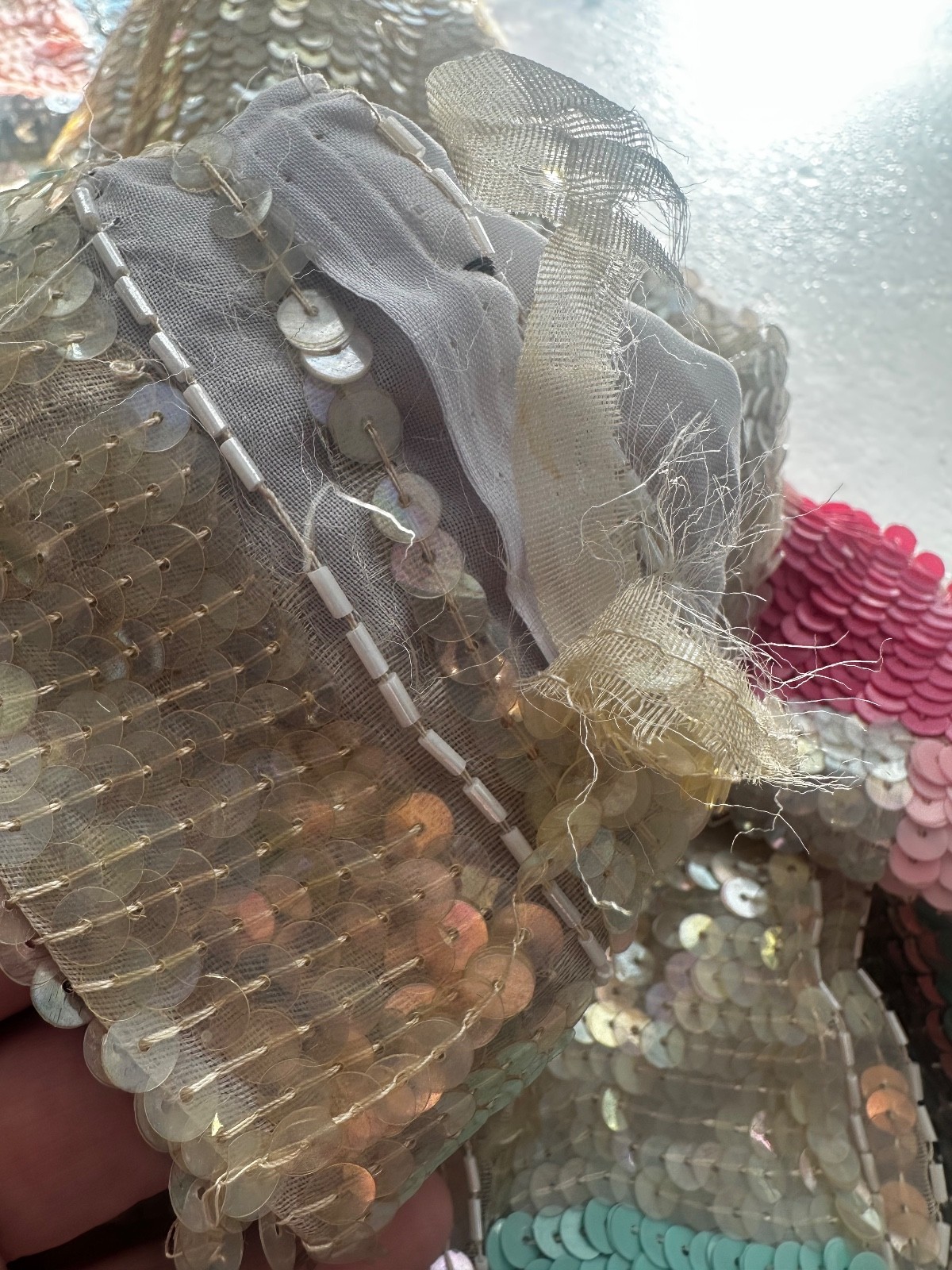 French Collizioni Sequin Patchwork Statement Jack… - image 16