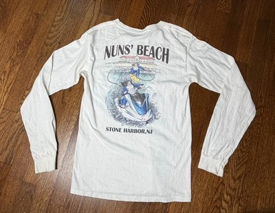 Stone Harbor NJ Men's Small Long Sleeve T-Shirt Nun's Beach Jetski Comedy