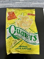 VINTAGE Walkers Quavers Crisp Packet 1994/95 Rare Retro 90s Snack Packaging