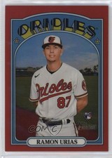 2021 Topps Heritage High Number Chrome Red Border Refractor /372 Ramon Urias g2u