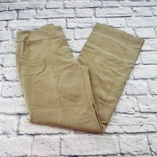 Eileen Fisher Womens 8 Tan Lyocell Linen Blend Straight Leg Pants Casual