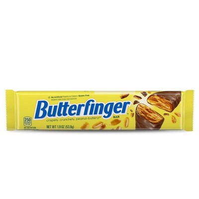 Butterfinger Milk Chocolate Candy Bars, Full Size Bulk Candy 1.9 oz - 36 ct