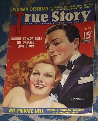 TRUE STORY May, 1937 JEAN HARLOW, ROBERT TAYLOR-cover