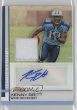 2009 Topps Finest Rookie Refractor 41/50 Kenny Britt #91 RPA Patch Auto RC 0a1