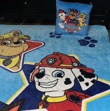 Nickelodeon Paw Patrol Pillow 17x17  Plush Blanket 82x57, Viacon2020 Super Soft