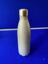 500ml reusable stainless steel water bottle with a silver glitter finish