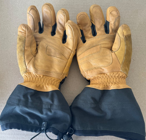 Black Diamond Leather Wool Guide Gloves Mens Large L Nice !!