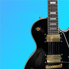 New Premium LP Black Beauty Electric Guitar HH Pickups Gold Parts US Warehouse