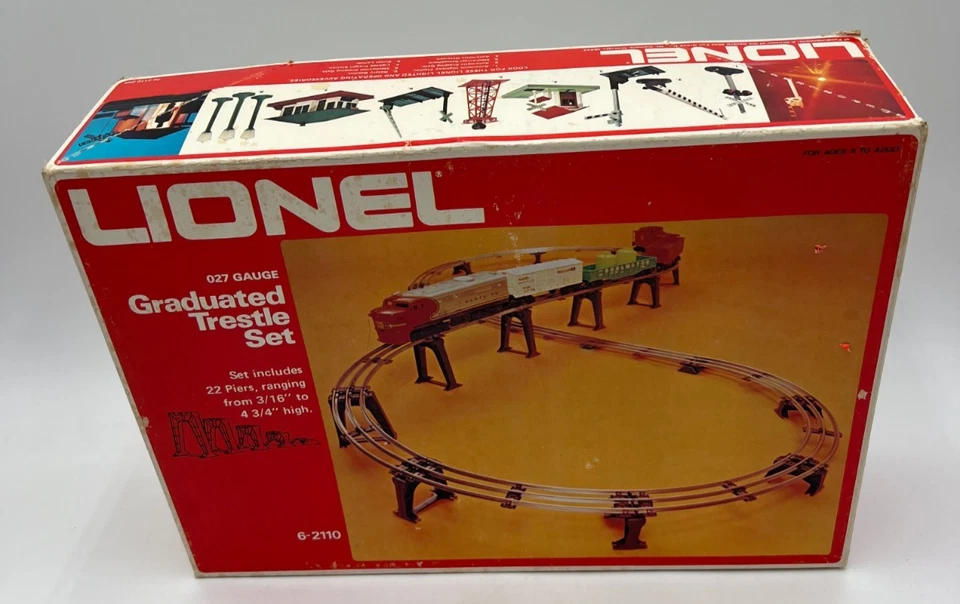 Vintage Lionel 6-2110 Graduated Trestle Set 22 Piers 027 Gauge Track Bridge NIB - Image 3 of 4