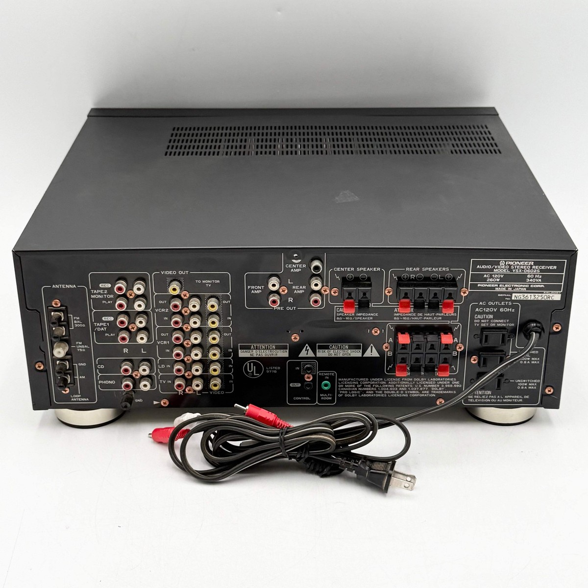 Pioneer Vsx-d602s Audio/video Stereo Receiver With Remote Working