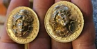 1907 Barber Half Dollar Repousse Pop Out Coin Clip Earrings RARE