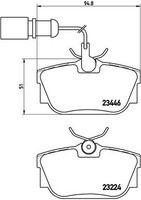 Hinterachse Brembo P 85 059 Bremsbelagsatz, Scheibenbremse FüR Ford,Seat,Vw